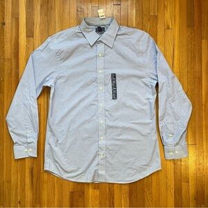 Gap Men’s All Day Poplin Button Down Shirt Size XL Classic Fit Blue Long Sleeve